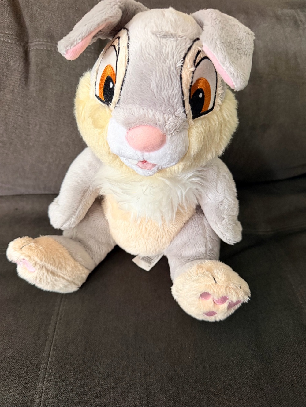Disney Thumper Plush Bunny - Gray, Cream & Pink Accents